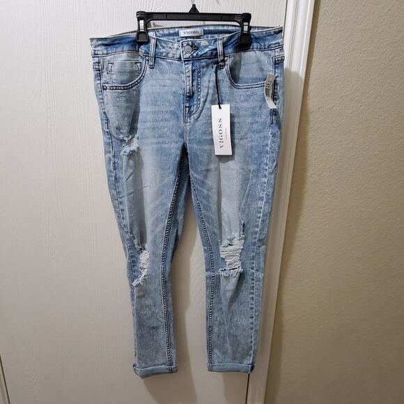 Vigoss Thompson Tomboy Destroyed Skinny Jeans 30‎ - Picture 2 of 10